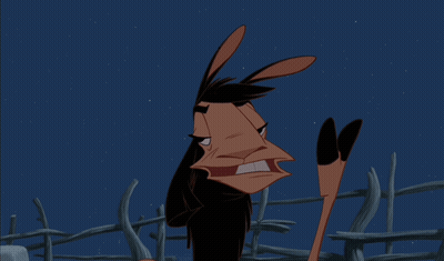 Cartoon Characters With Eyes Closed And Yellow Light GIF