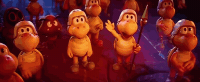 Cartoon Characters With Helmets Holding Spears GIF