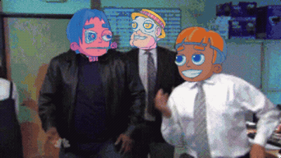 Cartoon Characters With Letter N On Head GIF