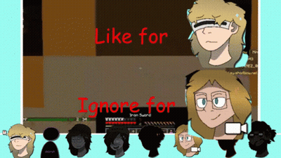 Cartoon Characters With Like For Ignore In Red GIF
