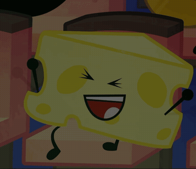 Cartoon Cheese With Face And Arms GIF