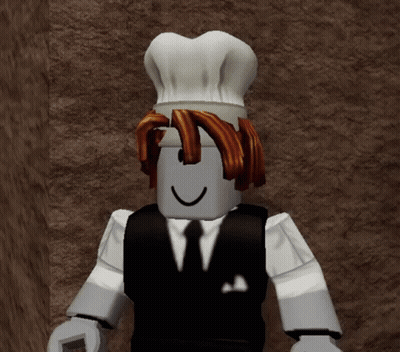 Cartoon Chef In Hat And Black Vest GIF