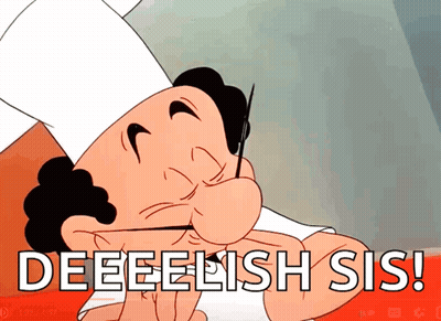 Cartoon Chef Saying Deeelish Sis GIF