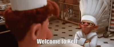 Cartoon Chef Saying Welcome To Hell GIF