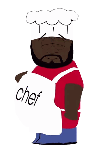 Cartoon Chef Wearing Apron And Hat Sticker