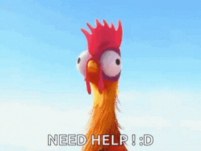 Cartoon Chicken Big Eyes Need Help :D GIF