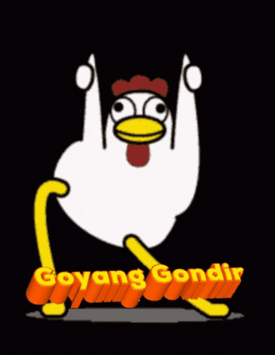 Cartoon Chicken Dancing Goyang Gondri GIF
