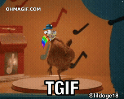 Cartoon Chicken Dancing Tgif