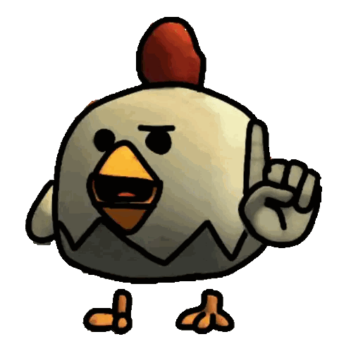 Cartoon Chicken Giving Fist Bump Sticker