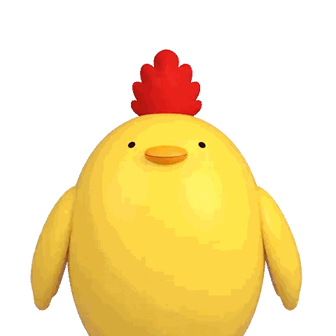 Cartoon Chicken With Open Mouth And Red Crest Sticker
