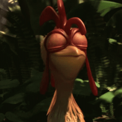 Cartoon Chicken With Red Crest GIF