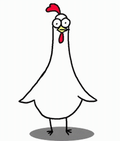 Cartoon Chicken With Safe GIF