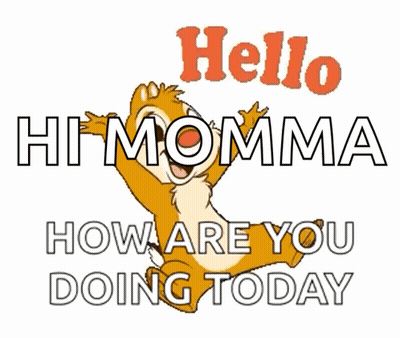 Cartoon Chipmunk Saying Hello Hi Momma GIF