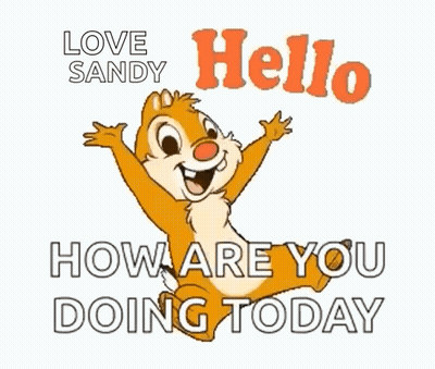 Cartoon Chipmunk Saying Hello How Are You Doing Today GIF