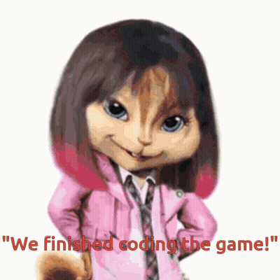 Cartoon Chipmunk Saying We Finished Coding The Game GIF