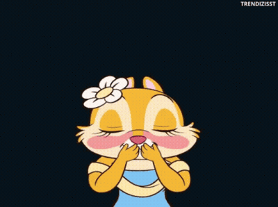 Cartoon Chipmunk with Hearts