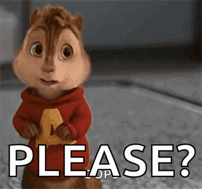 Cartoon Chipmunk With Please GIF