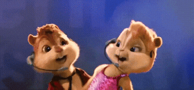 Cartoon Chipmunks With Headphones GIF