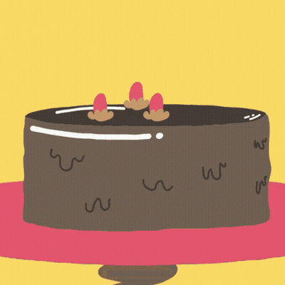 Cartoon Chocolate Cake Saying Chocolate Cake Day GIF