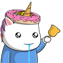 Cartoon Chubbicorn Bell Ringing GIF