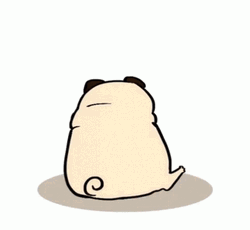 Cartoon Chunky Pug GIF