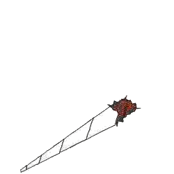 Cartoon Cigarette With Flower Sticker