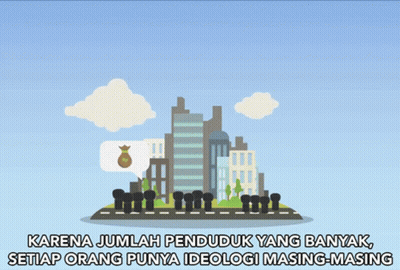 Cartoon City Karena Jumlah Penduduk Yang Banyak Setiap Orang Punya Ideologi Masing-Masing GIF