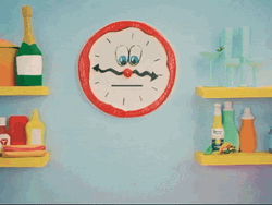 Cartoon Clock Good Evening GIF