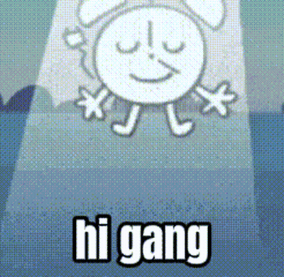 Cartoon Clock Saying Hi Gang