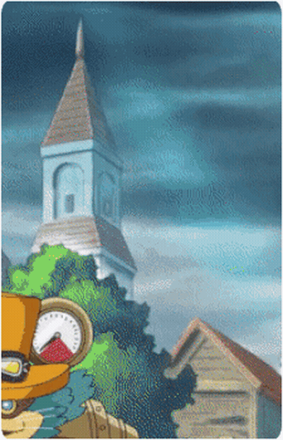 Cartoon Clock Tower GIF
