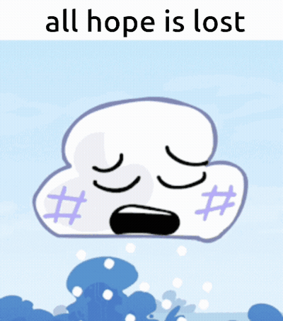 Cartoon Cloud Saying All Hope Is Lost GIF