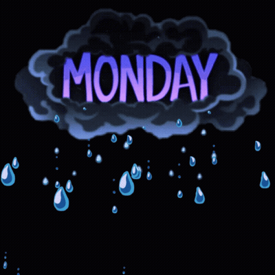 Cartoon Cloud With Monday GIF