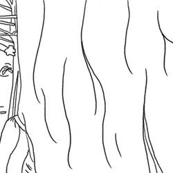 Cartoon Clown Pennywise Behind Dancing Curtains GIF