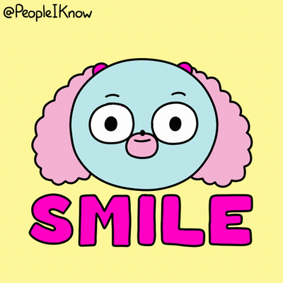 Cartoon Clown With Smile Text GIF