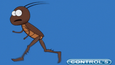 Cartoon Cockroach With Control Button GIF