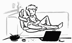 Cartoon Couple Goals Chill Time  GIF