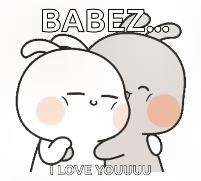 Cartoon Couple Hugging Babez I Love Youuu GIF
