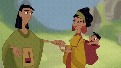 Cartoon Couple With Baby GIF