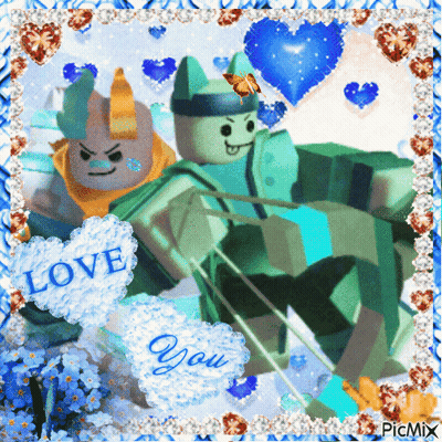Cartoon Couple With Love Heart GIF