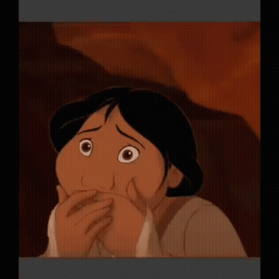 Cartoon Covering Mouth Surprised GIF