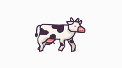 Cartoon Cow Walk GIF