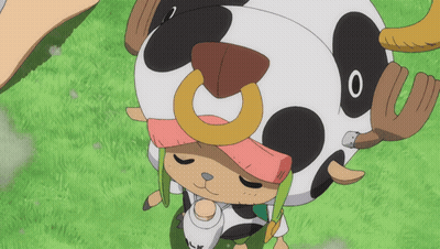 Cartoon Cow With Pink Heart Above Head GIF