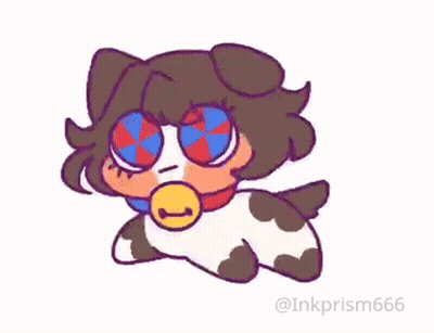 Cartoon Cow With Sunglasses And Bell GIF