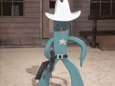 Cartoon Cowboy With Gun GIF