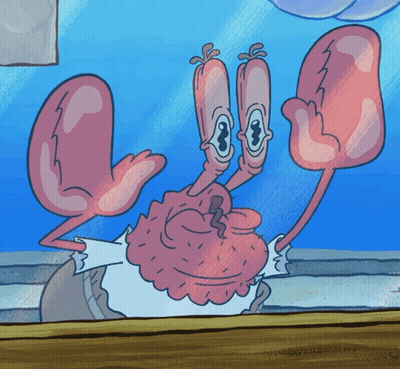 Cartoon Crab With Big Eyes And White Shirt GIF