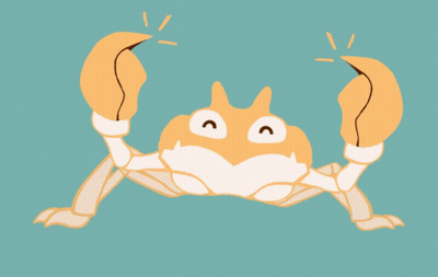 Cartoon Crab With C On Head GIF