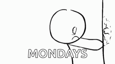 Cartoon Crab With Monday Sign GIF