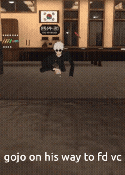 Cartoon Crawling With Gojo On His Way To Fd Vc GIF