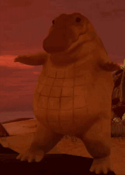 Cartoon Crocodile Dancing In Video Game GIF