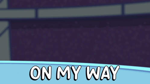 Cartoon Crocodile With Words On My Way GIF